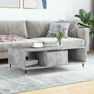 Konferenční stolek betonově šedý 104x60x35 cm kompozitní dřevo - obrázek 1
