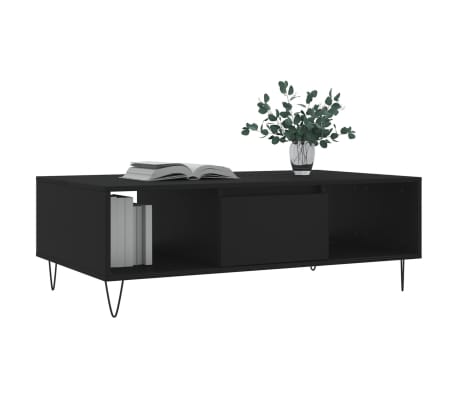 vidaXL Τραπεζάκι Σαλονιού Μαύρο 104x60x35 εκ. από Επεξεργασμένο Ξύλο
