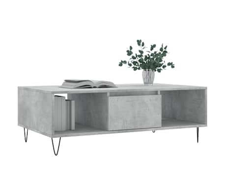 vidaXL Salontafel 104x60x35 cm bewerkt hout betongrijs