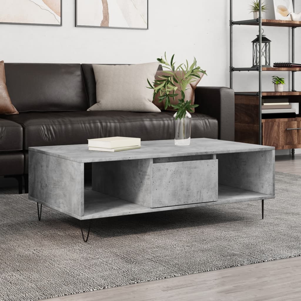 vidaXL sofabord 104x60x35 cm konstrueret træ betongrå