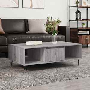 Klubska mizica siva sonoma 104x60x35 cm inženirski les