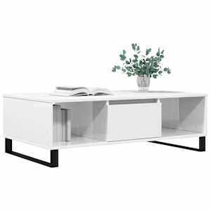 vidaXL Coffee Table High Gloss White 104x60x35 cm Engineered Wood