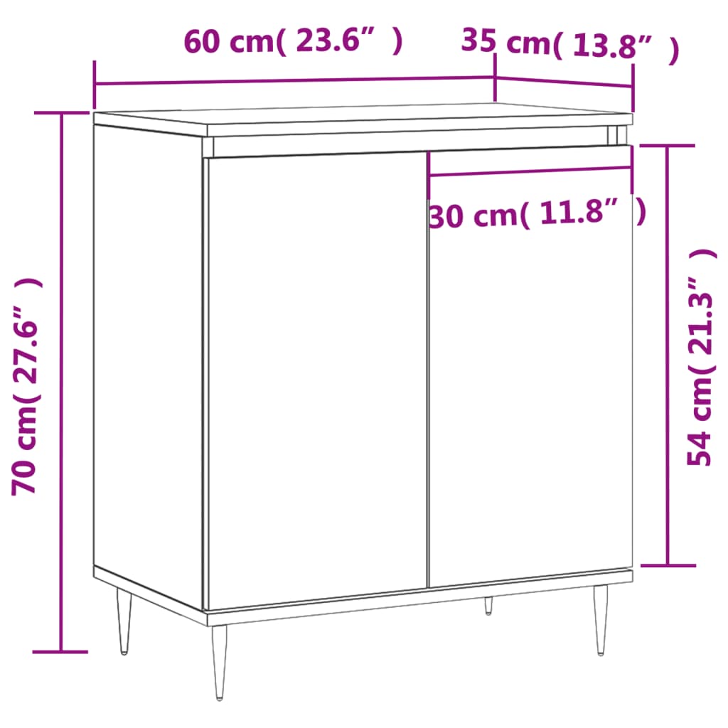 Szafka drewnopodobna biała 60x35x70 cm