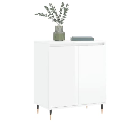 vidaXL Sideboard Hochglanz-Wei&szlig; 60x35x70 cm Holzwerkstoff