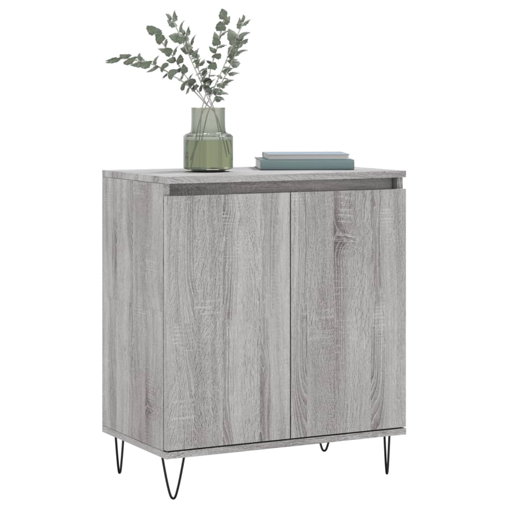 vidaXL Dressoir 60x35x70 cm bewerkt hout grijs sonoma eikenkleurig afbeelding