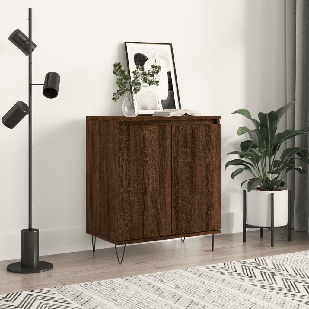 vidaXL Buffet Chêne marron 60x35x70 cm Bois d'ingénierie