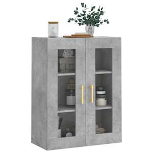 Nástěnná skříňka betonově šedá 69,5 x 34 x 90 cm - obrázek 4