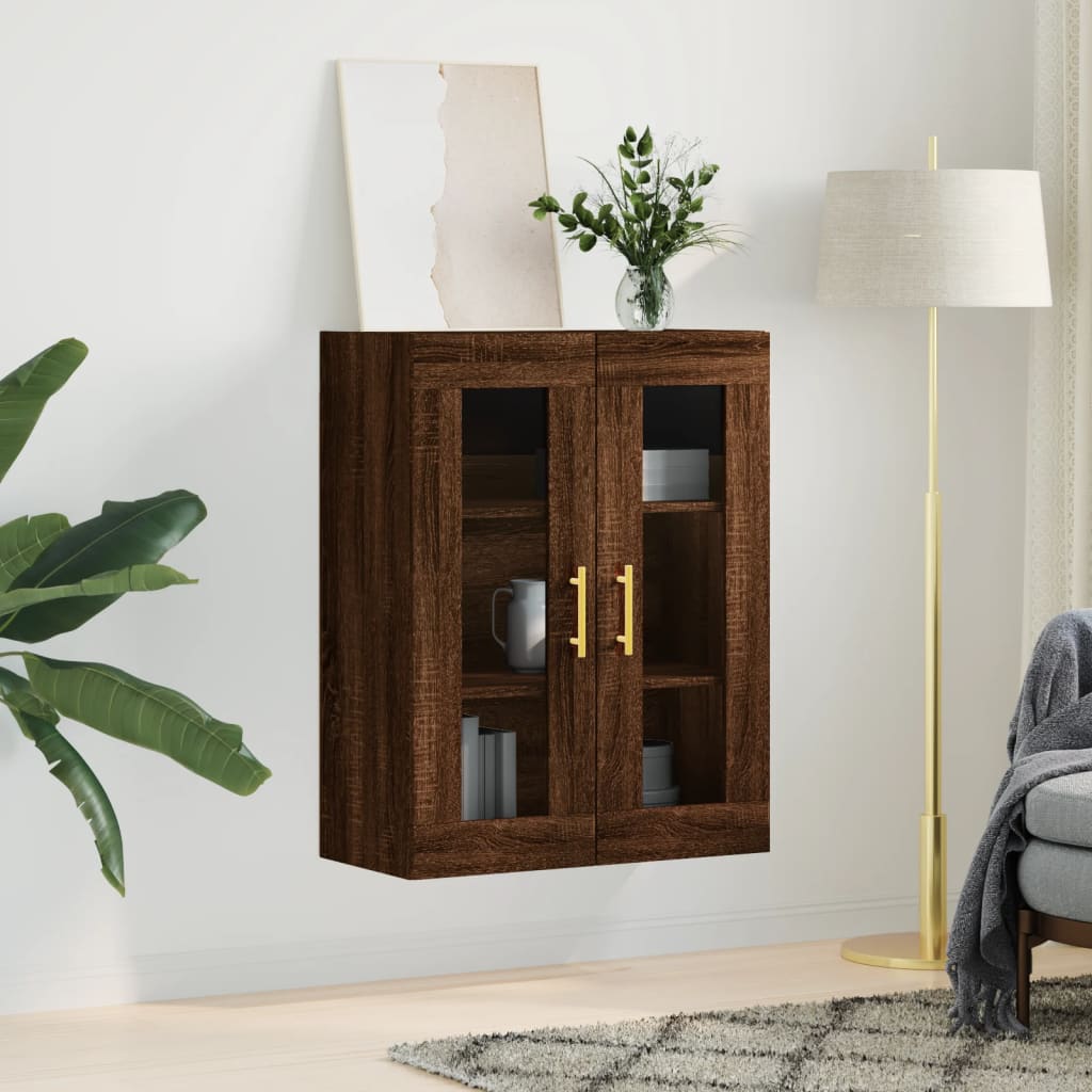 Thumbnail - vidaXL Wandschrank Braun Eichen-Optik 69,5x34x90 cm