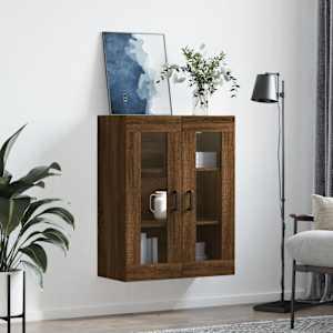 vidaXL Wall Mounted Cabinet Brown Oak 69.5x34x90 cm
