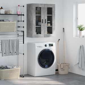 Stenska omarica betonsko siva 69,5x34x90 cm