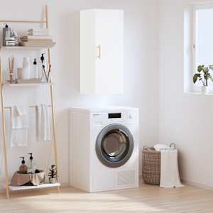 Stenska omarica bela 34,5x34x90 cm