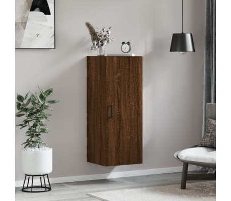 vidaXL Dulap montat pe perete, stejar maro, 34,5x34x90 cm