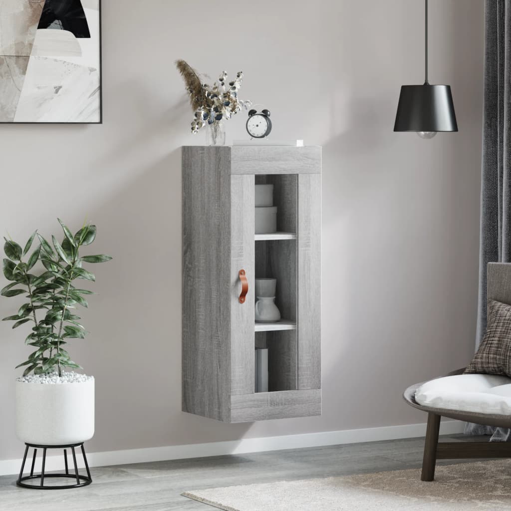 vidaXL Hangkast 34,5x34x90 cm grijs sonoma eikenkleurig afbeelding