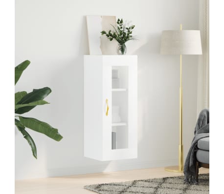 vidaXL seinakapp, valge, 34,5 x 34 x 90 cm
