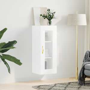 vidaXL seinakapp, valge, 34,5 x 34 x 90 cm