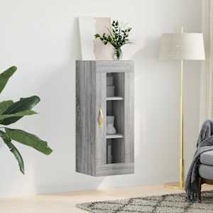 vidaXL Wandschrank Grau Sonoma 34,5x34x90 cm