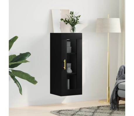 vidaXL Veggskap svart 34,5x34x90 cm