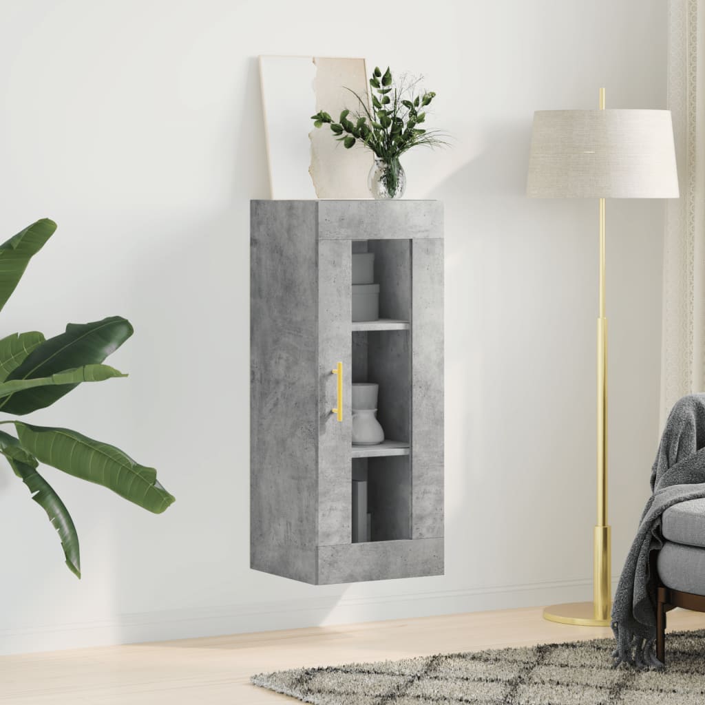 vidaXL Hangkast 34,5x34x90 cm betongrijs afbeelding