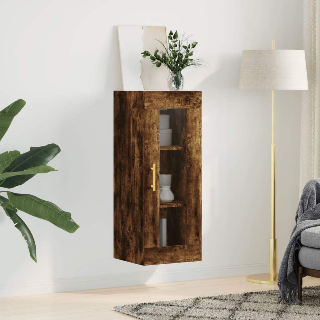 vidaXL Hangkast 34,5x34x90 cm gerookt eikenkleurig afbeelding