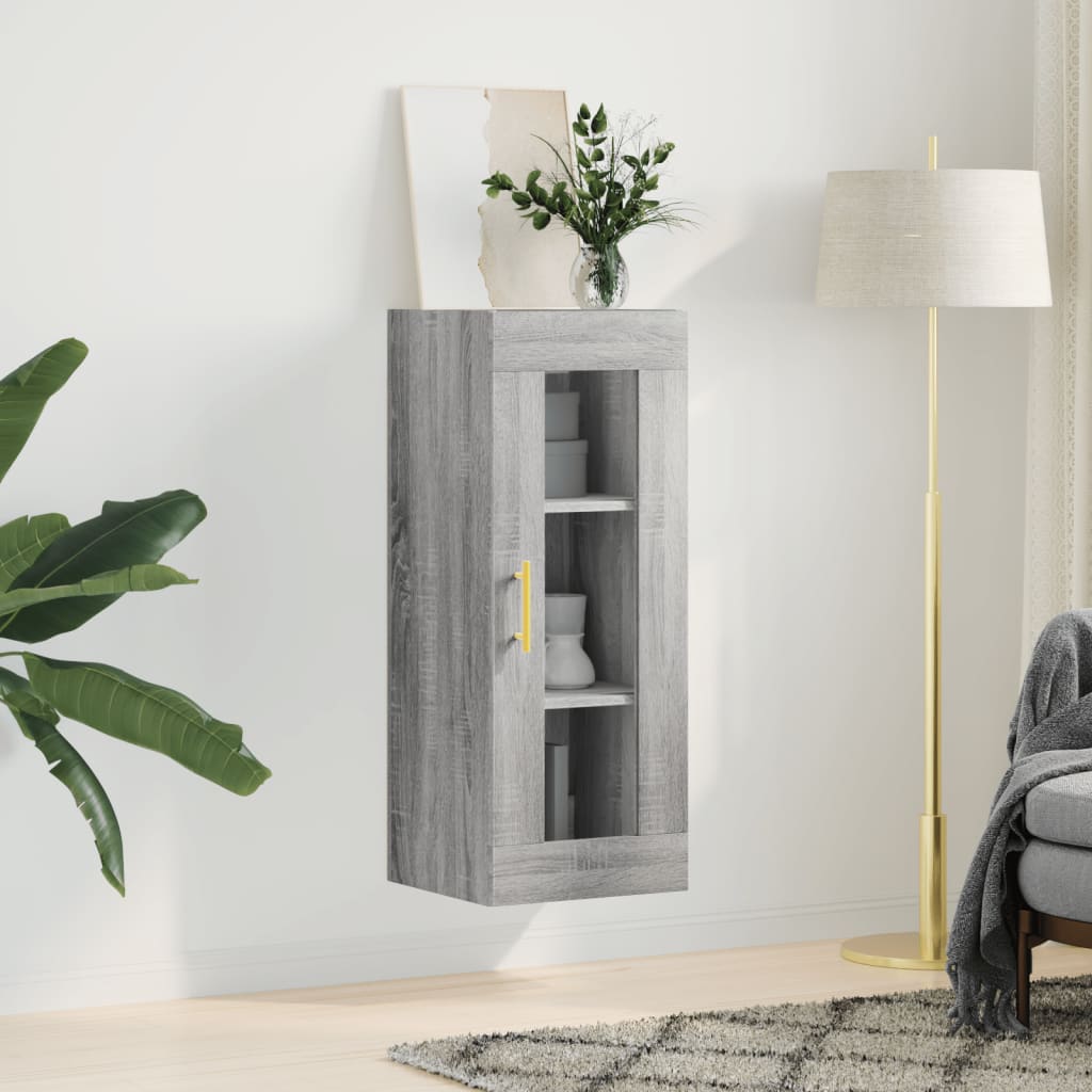 Thumbnail - vidaXL Wandschrank Grau Sonoma 34,5x34x90 cm