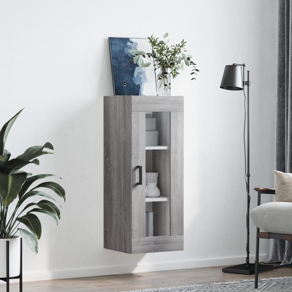 vidaXL Hangkast 34,5x34x90 cm grijs sonoma eikenkleurig afbeelding