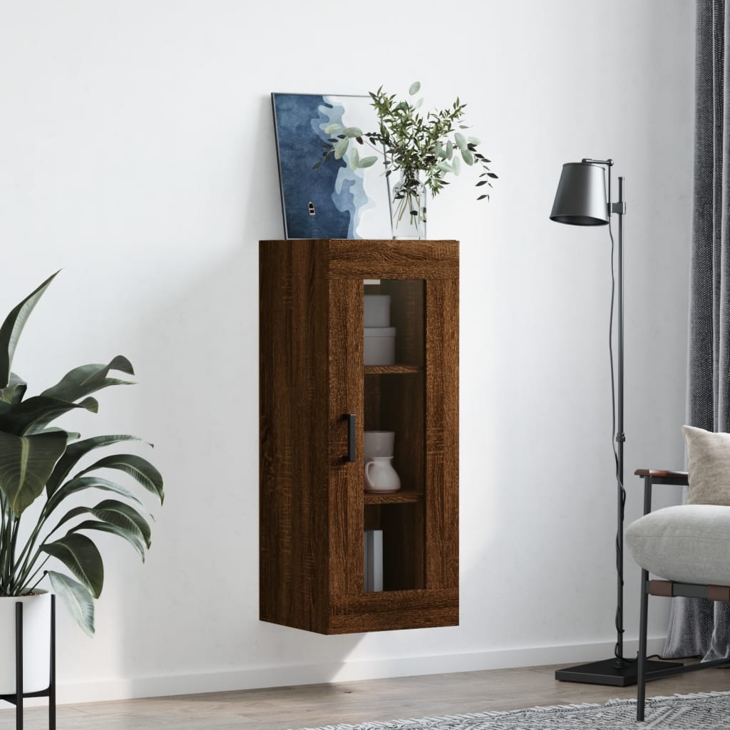 vidaXL Hangkast 34,5x34x90 cm bruin eikenkleur afbeelding