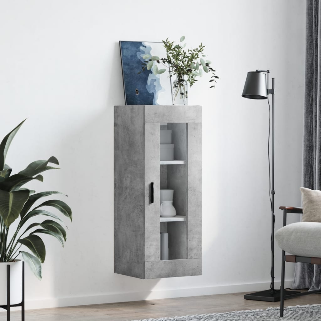 vidaXL Wandkast 34,5x34x90 cm betongrijs afbeelding