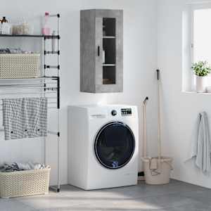 Stenska omarica betonsko siva 34,5x34x90 cm