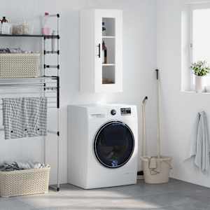 Stenska omarica bela 34,5x34x90 cm