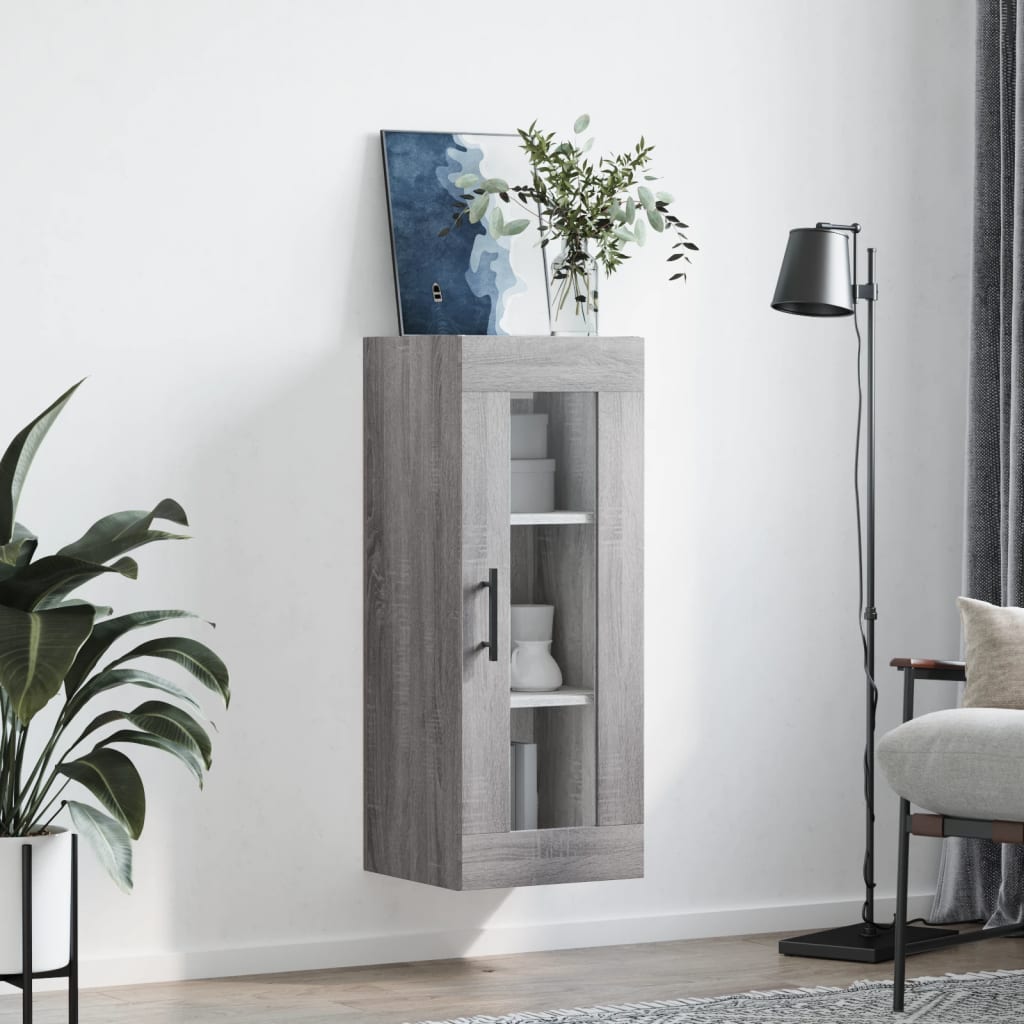 Thumbnail - vidaXL Wandschrank Grau Sonoma 34,5x34x90 cm
