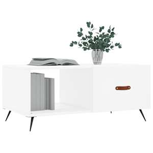 Konferenční stolek bílý 90 x 50 x 40 cm kompozitní dřevo - obrázek 3