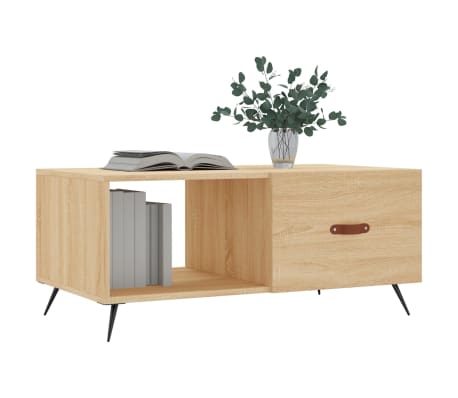vidaXL Τραπεζάκι Σαλονιού Sonoma Δρυς 90x50x40 εκ. Επεξεργασμένο Ξύλο