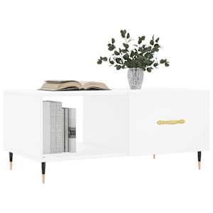 Konferenční stolek bílý 90 x 50 x 40 cm kompozitní dřevo - obrázek 3