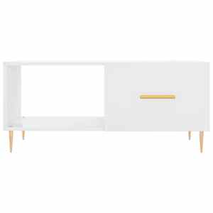 Konferenční stolek lesklý bílý 90 x 50 x 40 cm kompozitní dřevo - obrázek 5