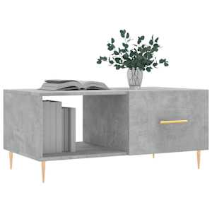 vidaXL Coffee Table Concrete Grey 90x50x40 cm Engineered Wood
