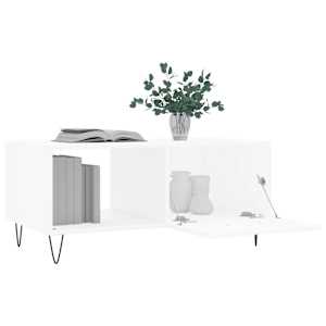 Konferenční stolek bílý 90 x 50 x 40 cm kompozitní dřevo - obrázek 4