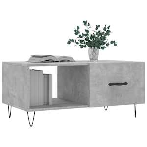 vidaXL Măsuță de cafea, gri beton, 90x50x40 cm, lemn prelucrat