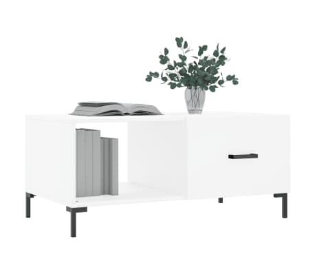 vidaXL Salontafel 90x50x40 cm bewerkt hout wit
