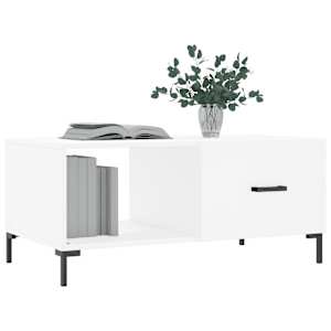 Konferenční stolek bílý 90 x 50 x 40 cm kompozitní dřevo - obrázek 3