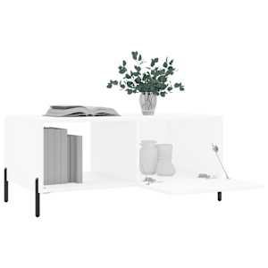 Konferenční stolek bílý 90 x 50 x 40 cm kompozitní dřevo - obrázek 4