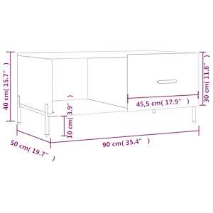 Konferenční stolek betonově šedý 90x50x40 cm kompozitní dřevo - obrázek 13