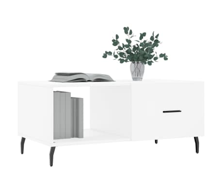 vidaXL Salontafel 90x50x40 cm bewerkt hout wit