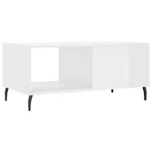 Konferenční stolek lesklý bílý 90 x 50 x 40 cm kompozitní dřevo - obrázek 8