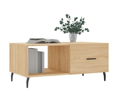 vidaXL Coffee Table Sonoma Oak 90x50x40 cm Engineered Wood