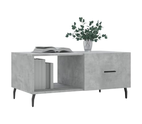 vidaXL Coffee Table Concrete Grey 90x50x40 cm Engineered Wood