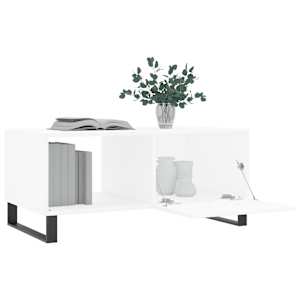 Konferenční stolek bílý 90 x 50 x 40 cm kompozitní dřevo - obrázek 4