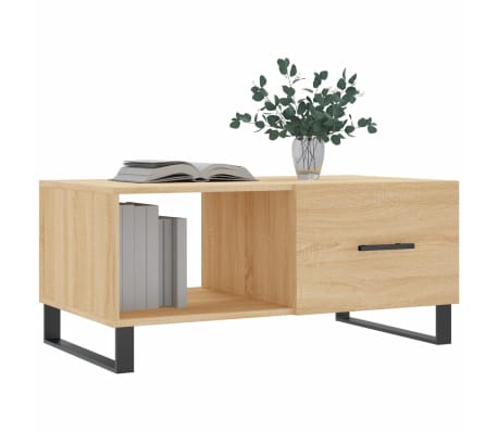 vidaXL Măsuță de cafea, stejar sonoma, 90x50x40 cm, lemn prelucrat