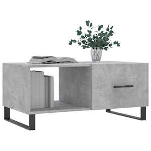 vidaXL Coffee Table Concrete Gray Engineered wood 35.4x19.7x15.7 in