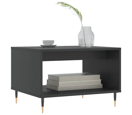 vidaXL Salontafel 60x50x40 cm bewerkt hout zwart