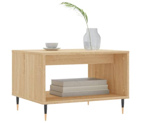 vidaXL Table basse chêne sonoma 60x50x40 cm bois d'ingénierie